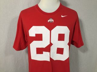 Ohio State Buckeyes Adult Large Red Nike Team Jersey T Shirt Tee Vintage 1990s