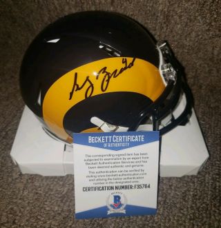 Greg Zuerlein Signed Autographed L.  A Rams Mini Football Helmet W/ Beckett