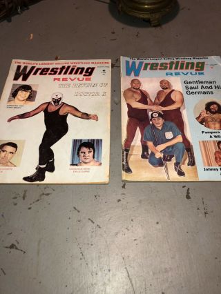 Vintage July And December 1972 Wrestling Revue Magazines