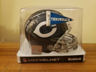 Gale Sayers Signed Auto Riddell Mini Chicago Bears Helmet Hof 77 Jsa