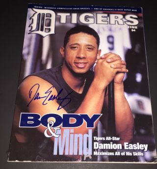 Damion Easley Signed Detroit Tigers Tiger Stadium Program