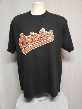 Vintage 1997 Baltimore Orioles Cal Ripken Jr 8 Adult Black Xl Tshirt