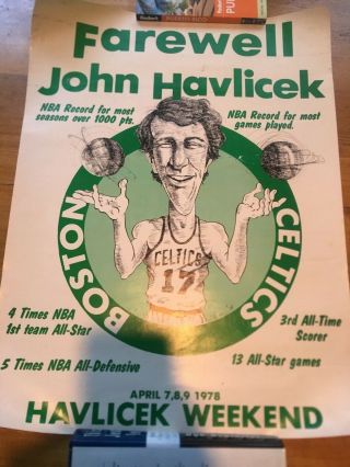 John Havlicek Last Game 1978 Promotional Poster