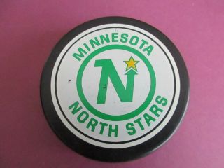 1980 ' s NHL Minnesota North Stars Hockey Puck - General Tire - Texaco 2