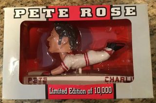 PETE ROSE BOBBLEHEAD CHARLIE HUSTLE RARE SLIDING 2002 LIMITED EDITION 8