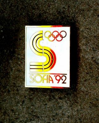 1992 Sofia Candidate For Winter Olympic Games Pin Enamel