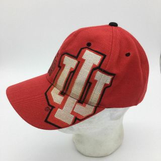Vintage Indiana University IU Hoosiers Script Big Side IU Logo Snapback Hat 2
