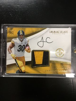 James Conner Pittsburgh Steelers 2017 Immaculate Rookie Patch Auto 20/99