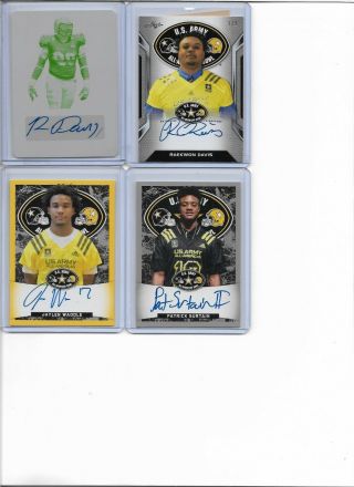 Jaylen Waddle Signed 2018 Leaf Metal Army All American Card Auto D /10 Alabama