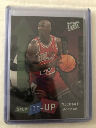 1996 - 97 Fleer Ultra Step - It - Up 280 Michael Jordan Chicago Bulls