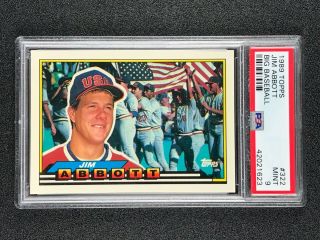 1989 Topps Big Baseball Jim Abbott Rookie Card Psa 9 California Angels