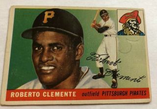 1955 Topps Roberto Clemente Pittsburgh Pirates Card 164 Rookie Card Rc