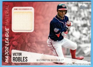 2019 Topps Major League Materials Mlm - Vr Victor Robles Bat Relic