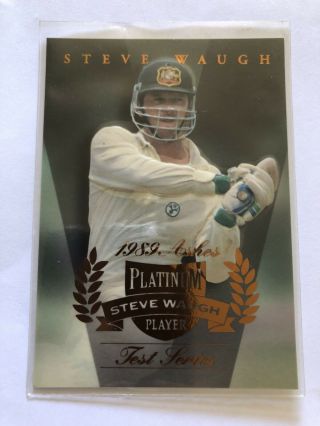 Futera 1996 Platinum Steve Waugh Player Test Series 1989 Test Card 475/500