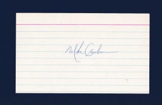Mike Crombeen Signed Vintage Rookie Year Hockey Index Card