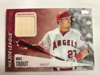 2019 Topps Mike Trout Major League Materials Game Bat Los Angeles Angels 