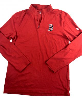 Under Armour Boston Redsocks Quarter Zip Pullover Jacket Heat Gear (28)