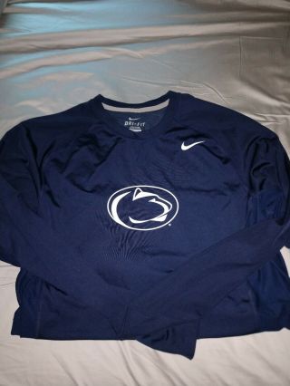 Nike Dri - Fit Penn State Lacrosse Long Sleeve Shirt Men 