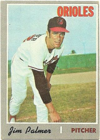 1970 Topps 449 Jim Palmer Baltimore Orioles Baseball Card
