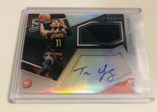 2018 - 19 Trae Young Spectra Dual Patch Auto Rpa Rc Jersey /299 Sp Crazy Wow