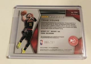 2018 - 19 Trae Young Spectra Dual Patch Auto RPA RC Jersey /299 SP Crazy WOW 3
