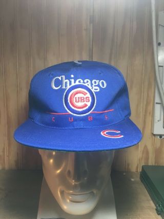 Chicago Cubs Vintage Era Snapback Trucker Cap Hat Blue Mlb