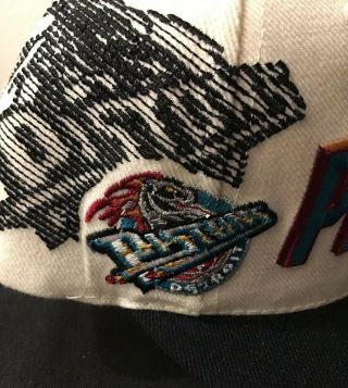 Vintage Detroit Pistons NBA Sports Specialties 90s Snapback Hat Cap White Teal 6