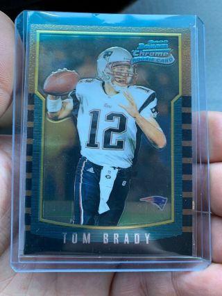 Tom Brady 2000 Bowman Chrome Rookie 236 Football Card