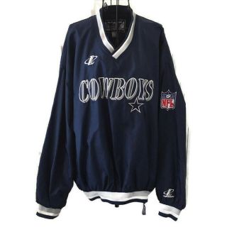 Vintage Pro Line Dallas Cowboys Nfl Football Jacket Pullover Windbreaker Mens Xl