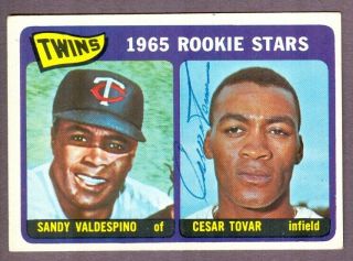 1965 Topps Cesar Tovar Autographed Signed Minnesota Twins Rookie Stars Card 201