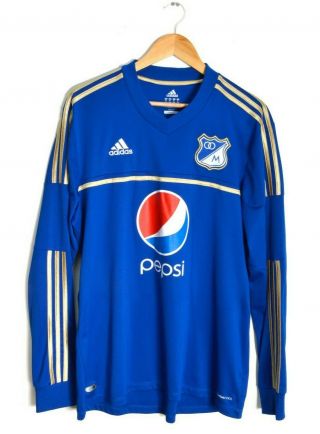 Adidas Millonarios FC Jersey XL Pepsi Colombia Climacool Bogota Soccer Blue Long 2