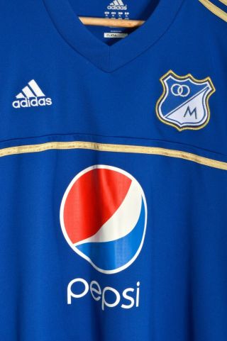 Adidas Millonarios FC Jersey XL Pepsi Colombia Climacool Bogota Soccer Blue Long 3