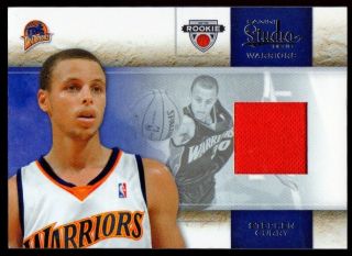 2009 - 10 Stephen Curry Panini Studio Materials Patch Rookie Rc 129 Sp 185/249