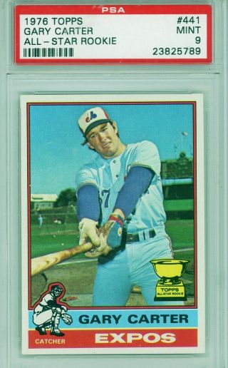 1976 Topps Gary Carter 441 All Star Rookie Psa 9 Hof York Mets Expos