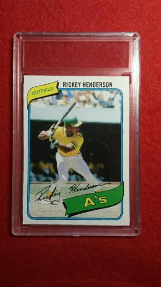 1980 Ricky Henderson Rookie Card - Topps 482