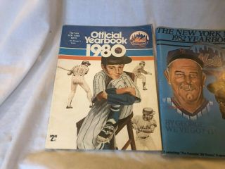 3 York Mets Official Yearbook Shea Stadium 1980 1982 1983 2