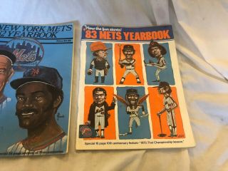 3 York Mets Official Yearbook Shea Stadium 1980 1982 1983 4