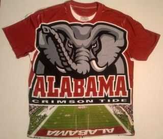 Alabama Crimson Tide Big Logo Stadium T Shirt Big Logo Sz Xl Gildan Performance