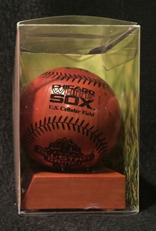2003 All Star Game Commemorative Laser Engraved Wood Baseball (in Case)