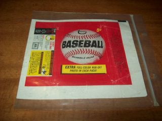 1974 Topps Baseball Wax Pack Wrapper