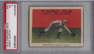 1915 Cracker Jack 40 James Austin Psa Ex 5 Pittsburgh Federals