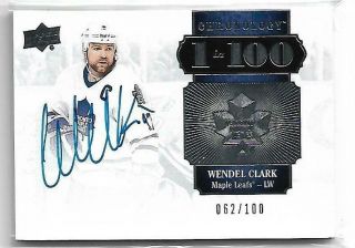 2019 Ud Chronology Wendel Clark Sp 1 In 100 Auto Card 62/100