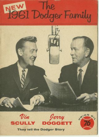 1961 Union Oil Dodger Family Booklets Vin Scully