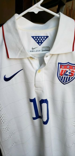 2014 Nike Authentic Team USA Landon Donovan 10 Soccer Football Jersey Size M 4