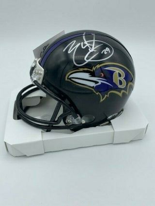 Earl Thomas Signed Baltimore Ravens Mini Helmet Hologram