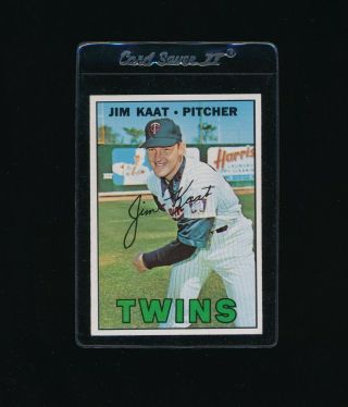 1967 Topps Baseball Card 300 Jim Kaat Nm - Nmmt Gradable Twins