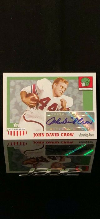 2005 Topps All American John David Crow Autograph Auto A - Jdc