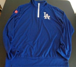 Los Angeles Dodgers Baseball 1/4 Zip Sga Shirt Adult Size Xl Mlb