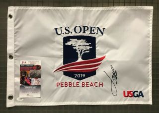 Jordan Spieth Signed 2019 Us Open Pebble Beach Golf Pin Flag Autographed Jsa