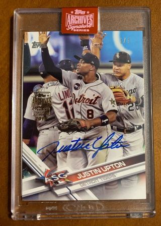 Justin Upton 2019 Archives Sig Auto 1/1 2017 Topps Update Card Tigers